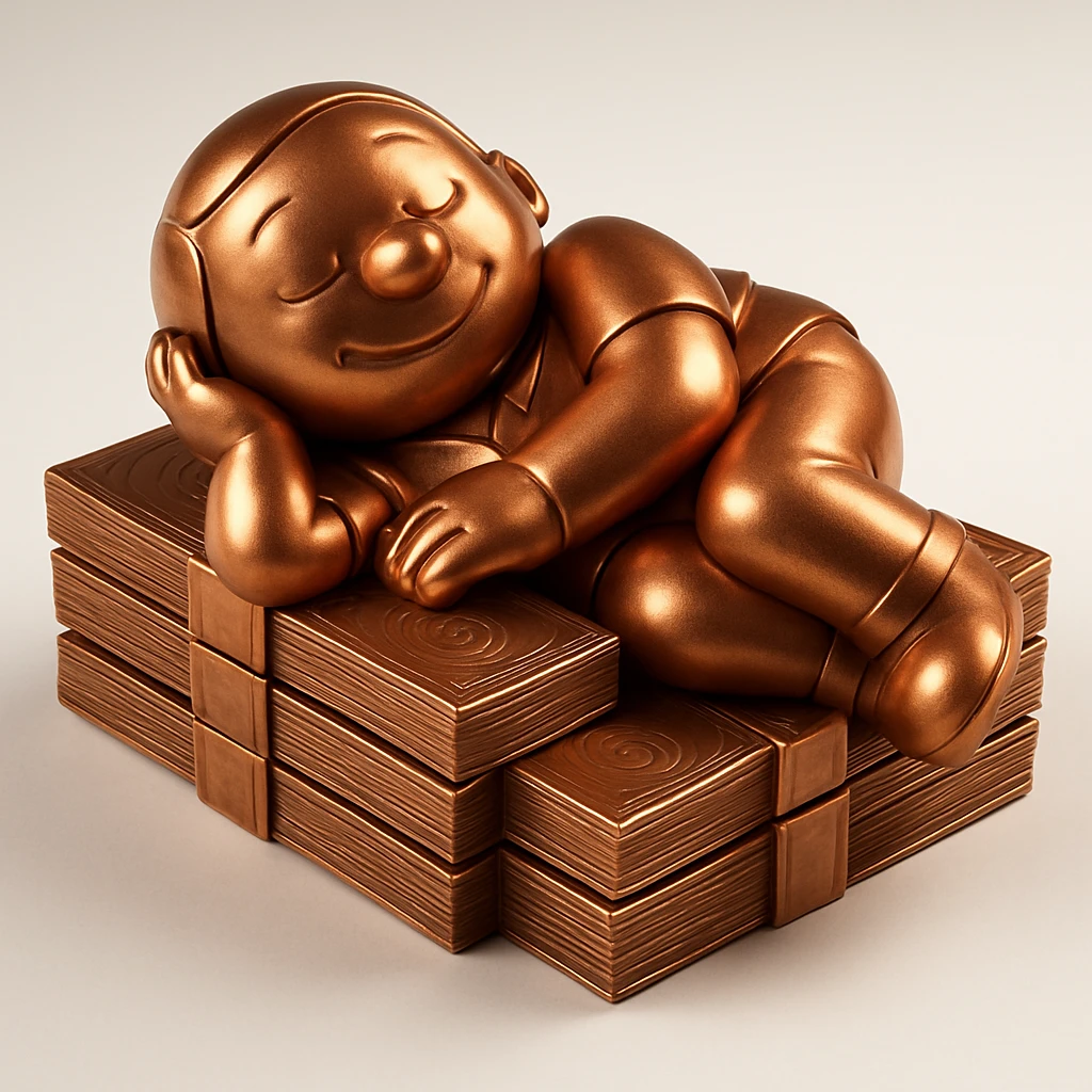 happy person napping on mattress of money emoji