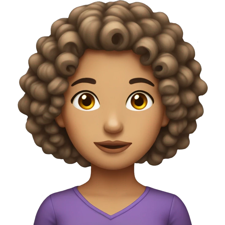 curly head latina with bow in her hair emoji