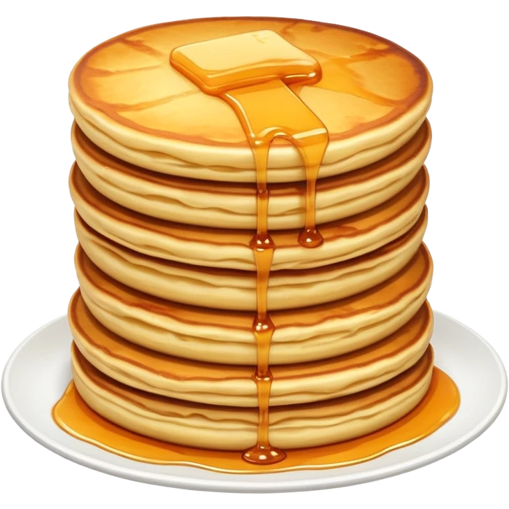 stack of cheese pancakes with syrup emoji
