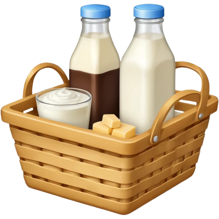 generate an image for dairy products basket emoji