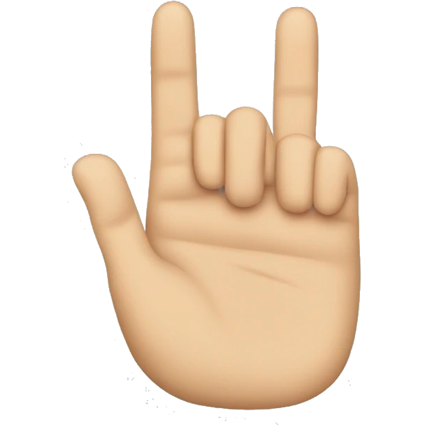  Index, middle and little fingers are raised emoji