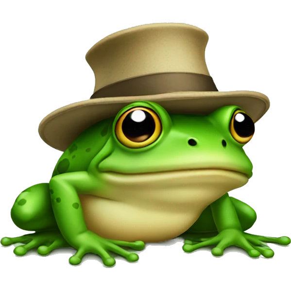 frog with hat emoji