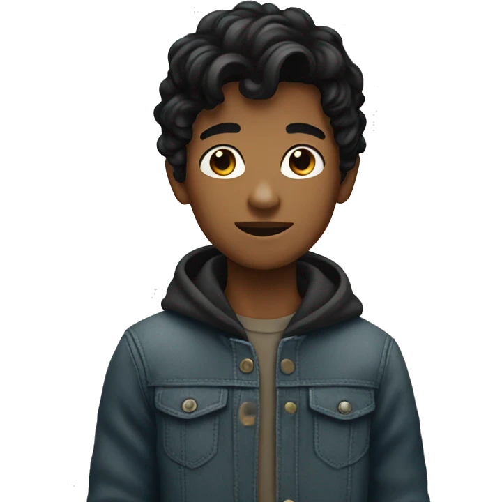  with black-haired boy emoji