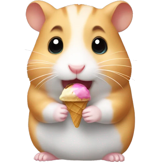 Hamster with icecream emoji