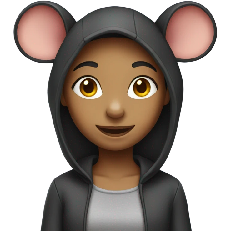 Girl dressed as mouse emoji