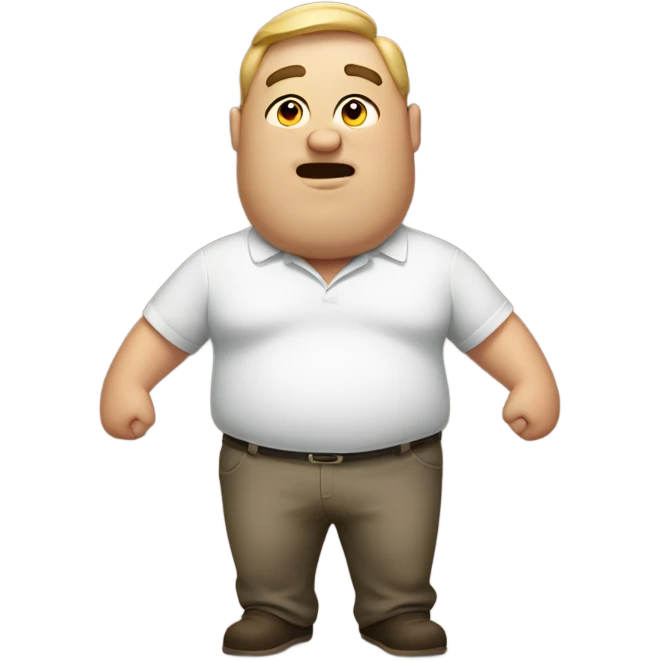 big guy with his belly out  emoji