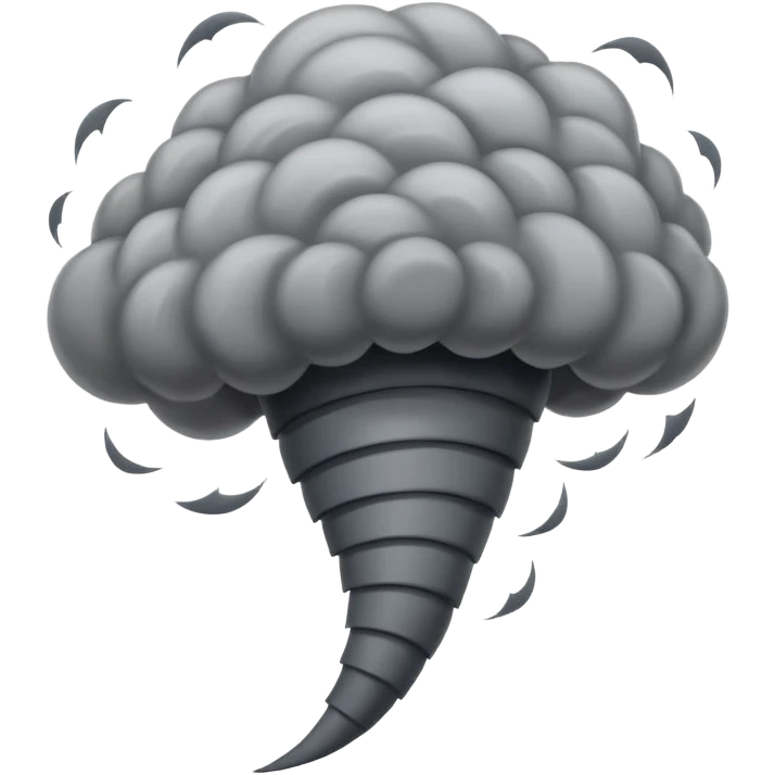 A tornado emoji