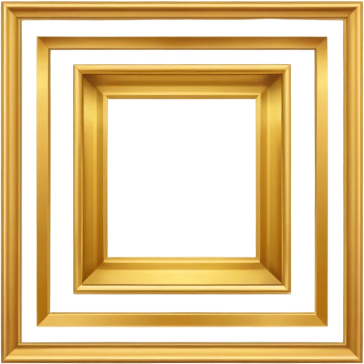 empty Square gold frame emoji