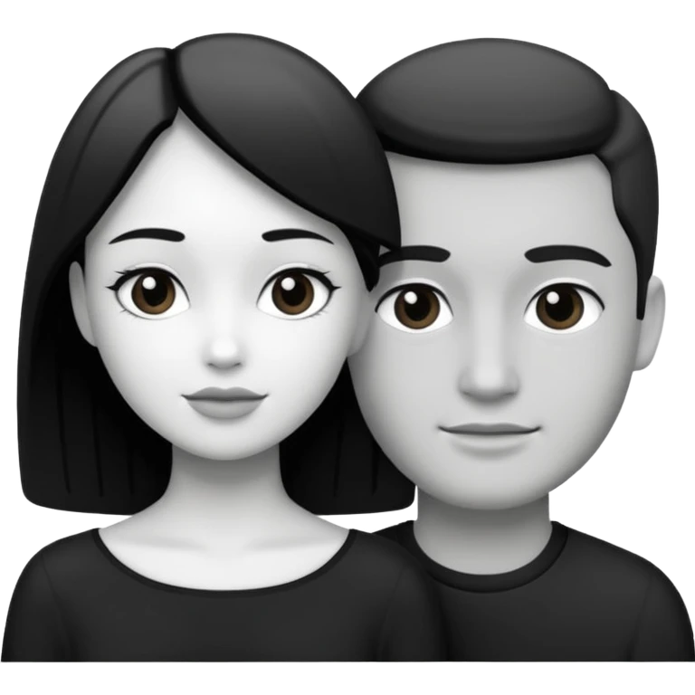 Black and white style filtercouple emoji
