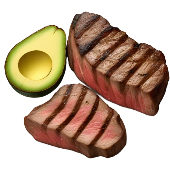 steak and avocado emoji