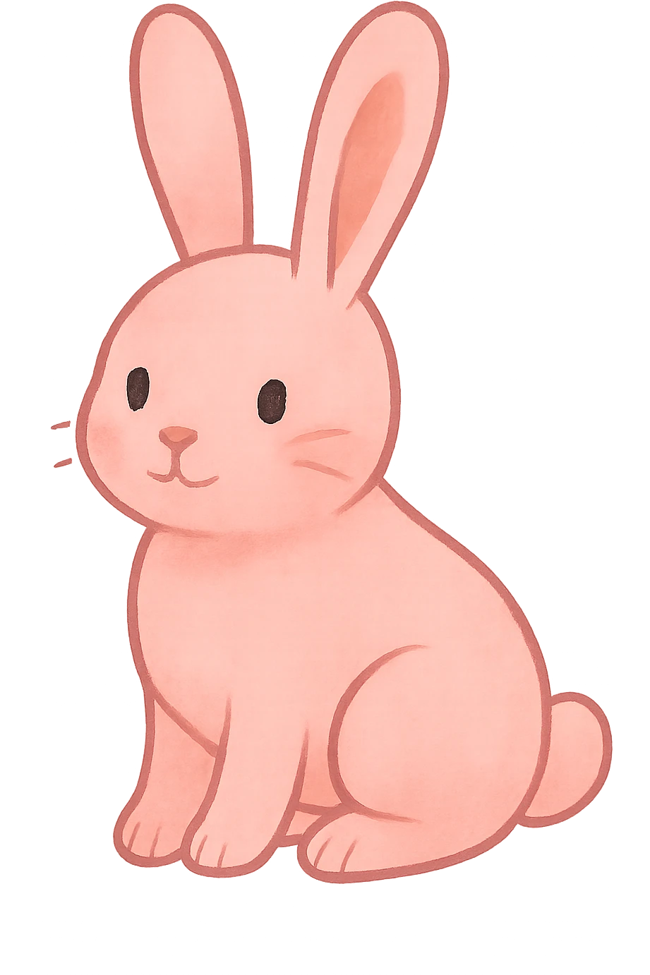 pink bunny, no background emoji