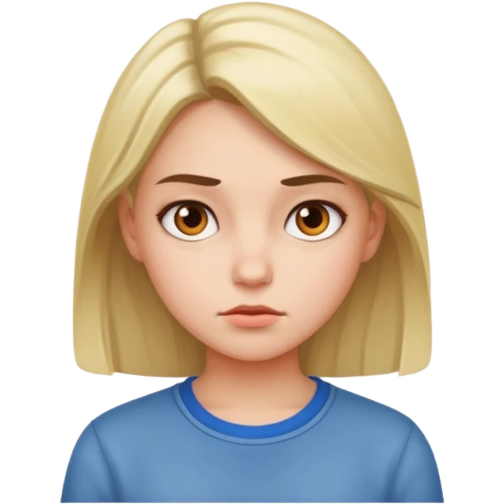 fake costumer loyalty, girl that doesn't care, she is like whatever emoji