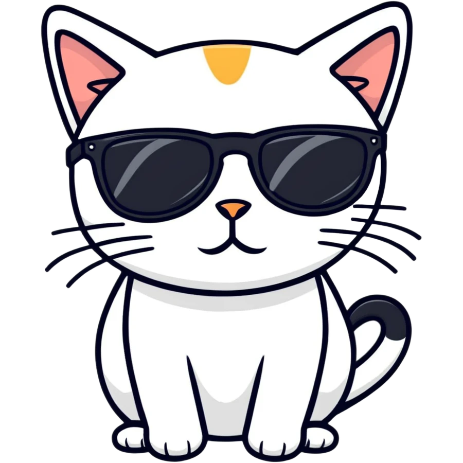 Cat with sunglasses emoji