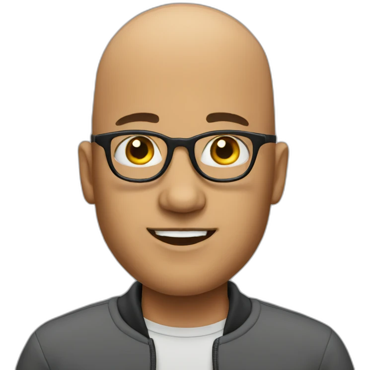 bald guy with glasses emoji