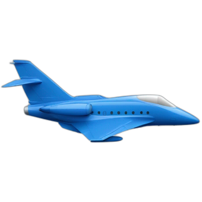 All blue jet, solid blue emoji