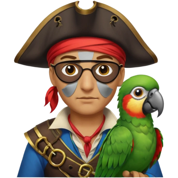 pirate and parrot emoji