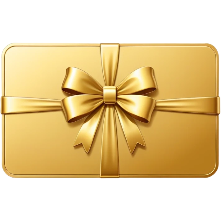 Shiny golden premium gift card emoji
