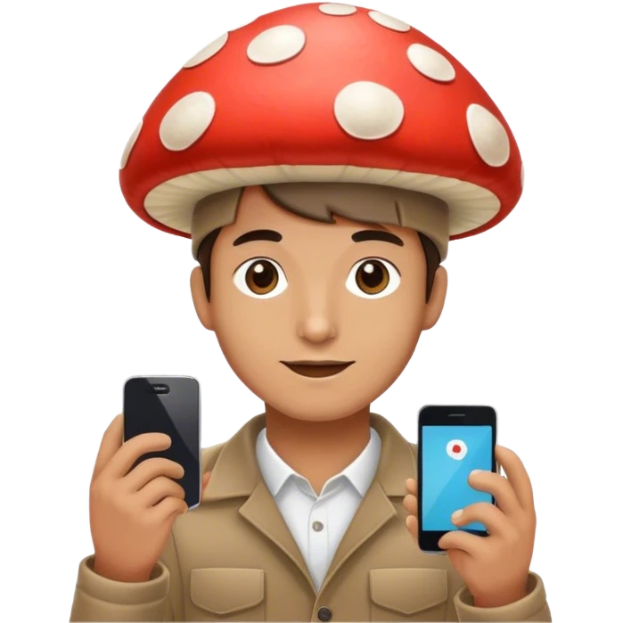 Mushroom selling phones  emoji