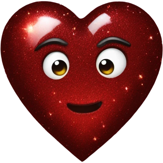 glittery dark red heart emoji