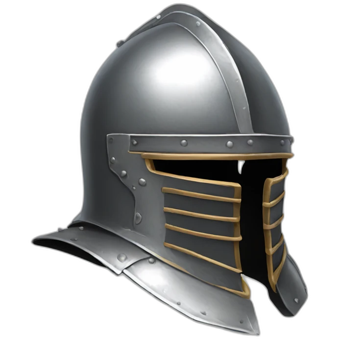 Medieval knight rib helmet emoji
