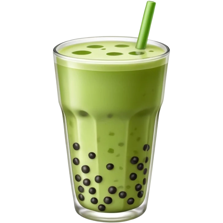 Boba tea matcha emoji