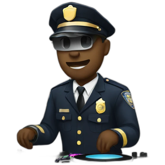 Cop djing emoji