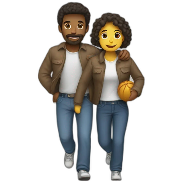 two people carry emoji