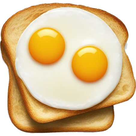 sunny side up eggs with toast emoji