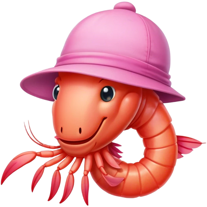Shrimp mit Hut emoji