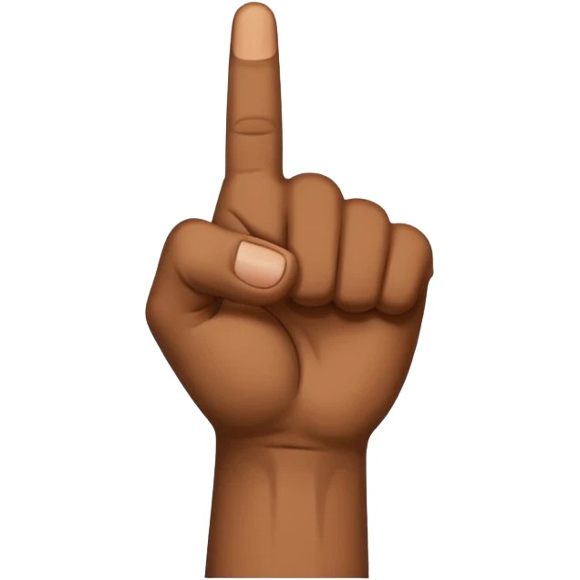 Backside of the Fist with the pointer finger knuckle up emoji