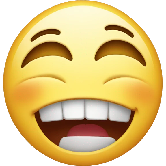 a laughing emoticon that also cries a little emoji