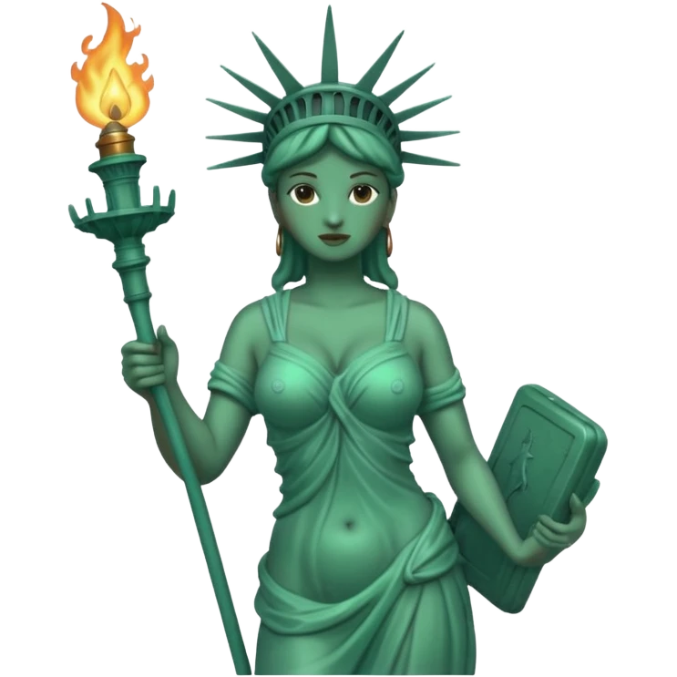 Statue of liberty  full body naked big boobs emoji