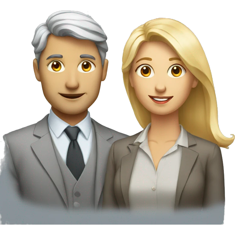 two investors man and woman emoji