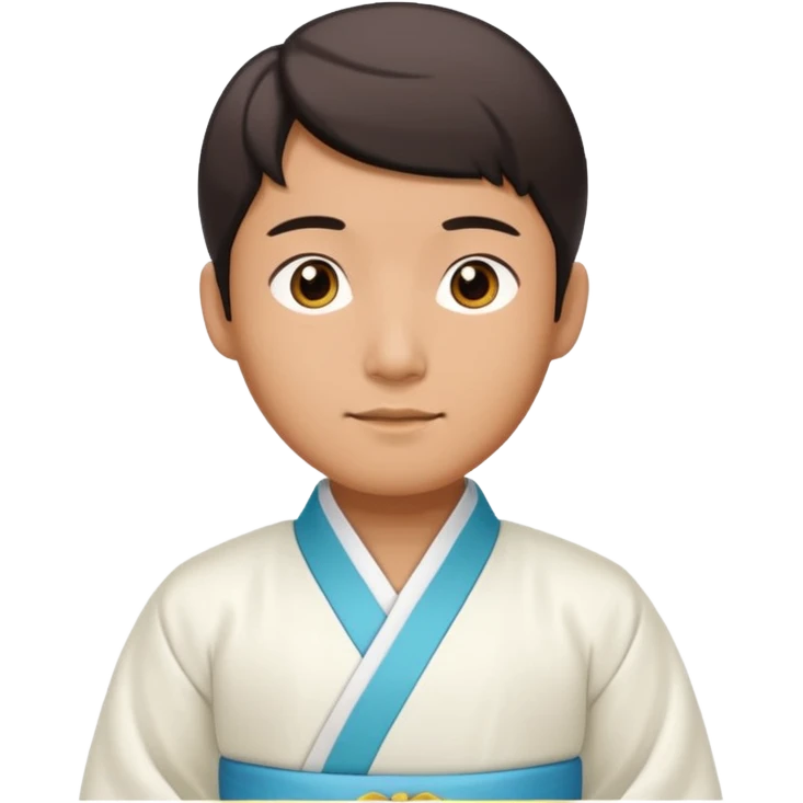 man in white hanbok emoji