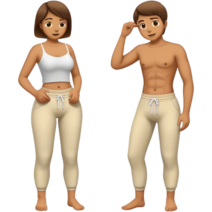 putting on pants emoji