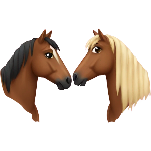 Two horses on a date emoji