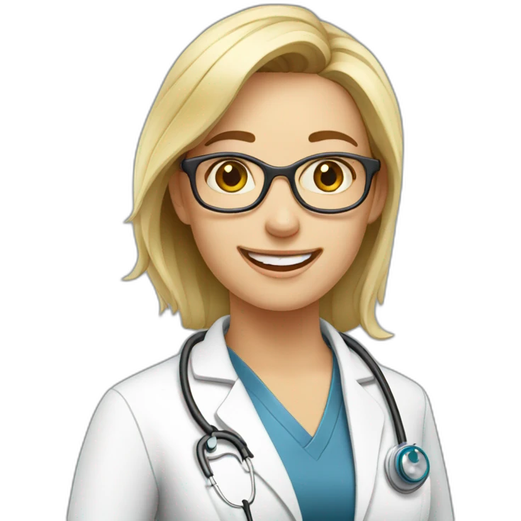 european doctor-woman-happy emoji
