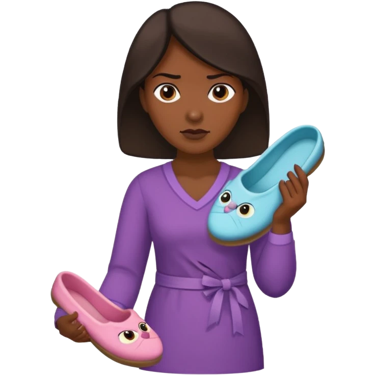 Terlik fırlatan anne emoji