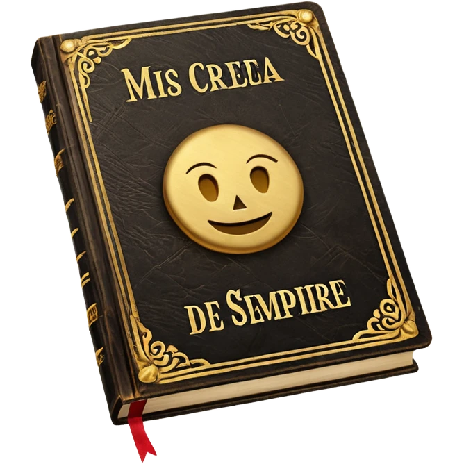 just only a book with the name "mis creencias de siempre"  emoji
