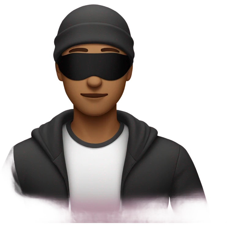 black eye mask emoji