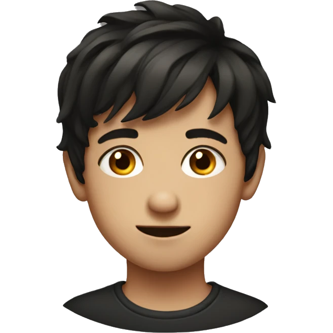 dark haired boy portrait emoji