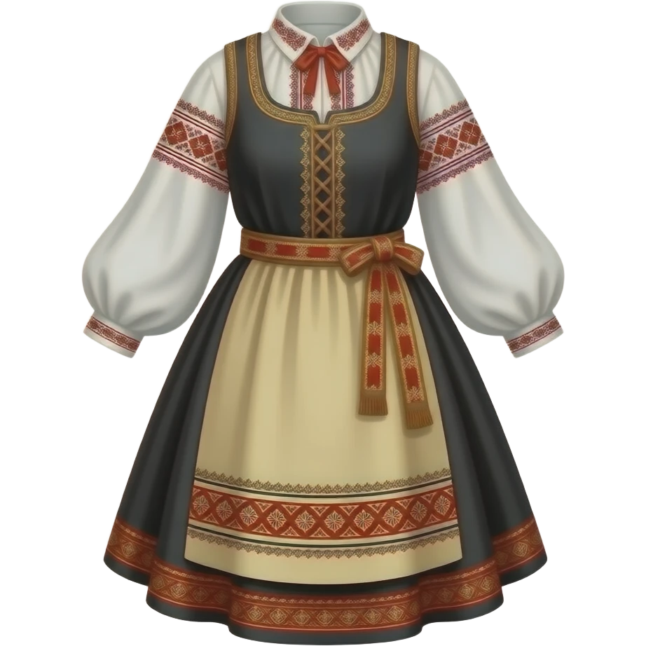 Latvian folk costume emoji