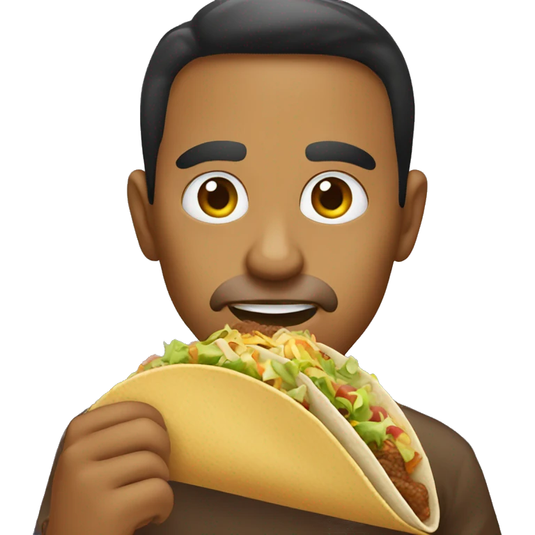 Mexican eating tacos emoji