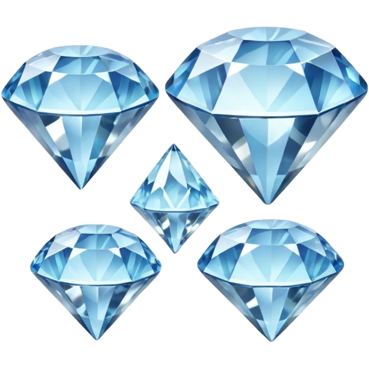 multiple shiny diamonds emoji