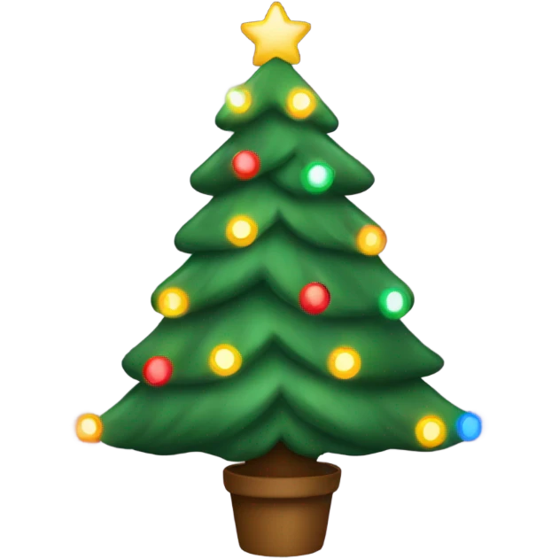 Christmas tree with lights  emoji