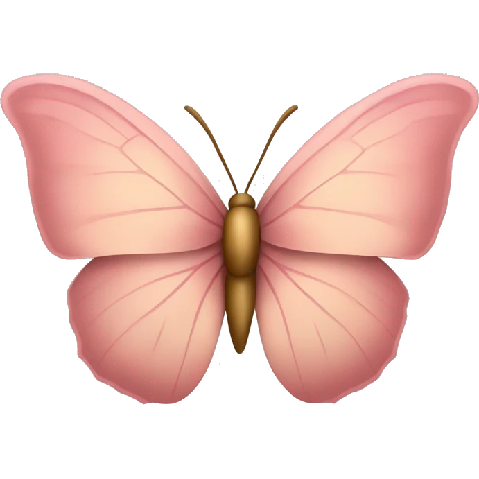 Borboleta rose, bege, dourada emoji