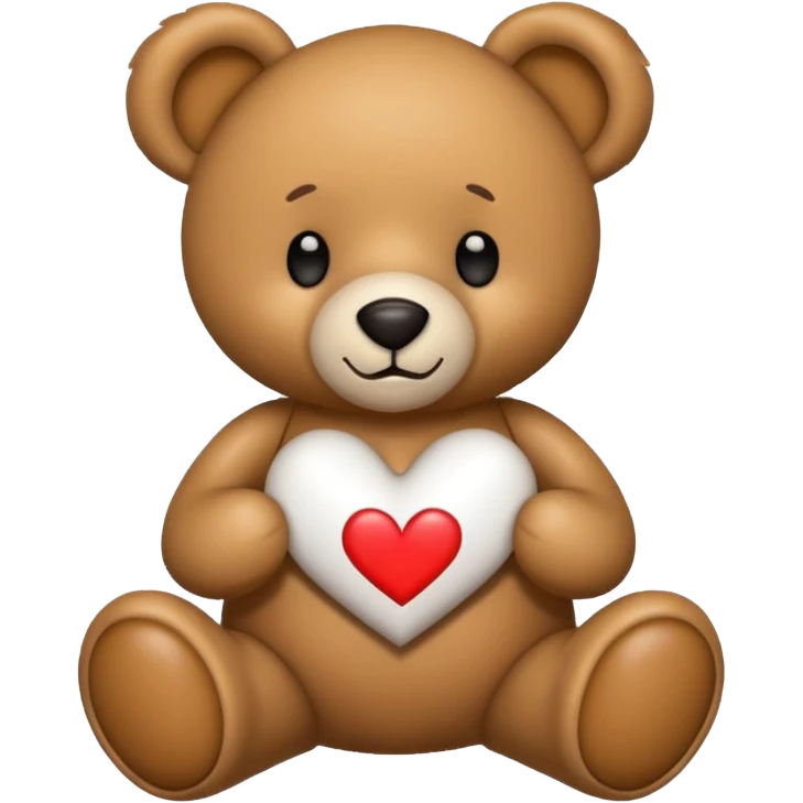 teddy bear with the words I love you written on it emoji