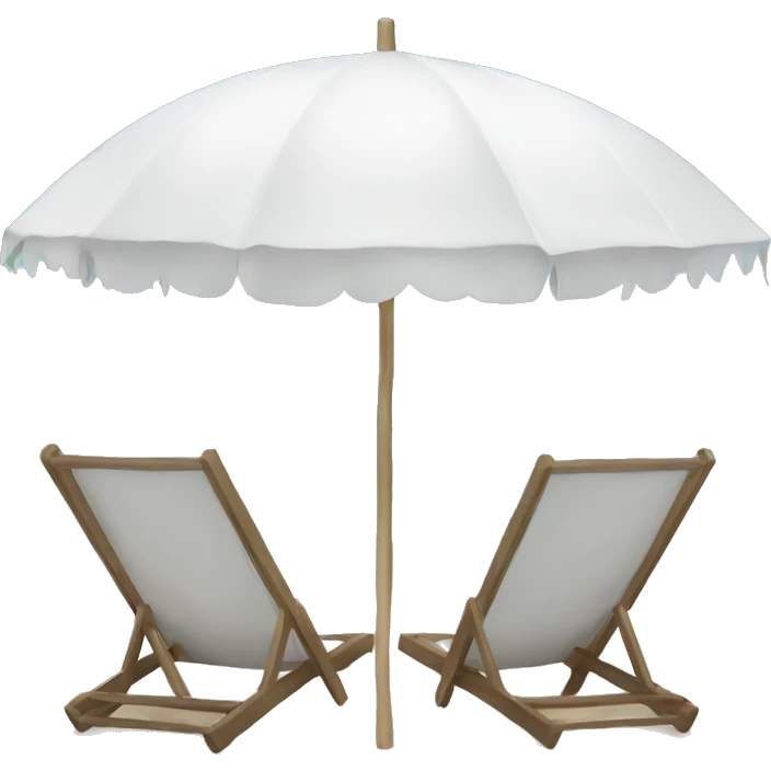 White beach umbrella  emoji
