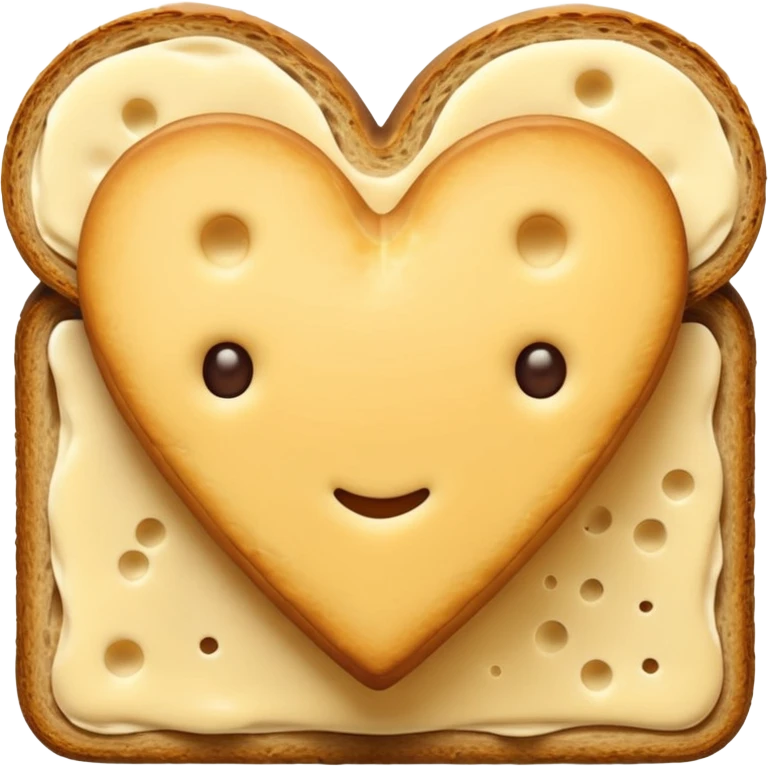 bread and cheese, and between them a heart emoji