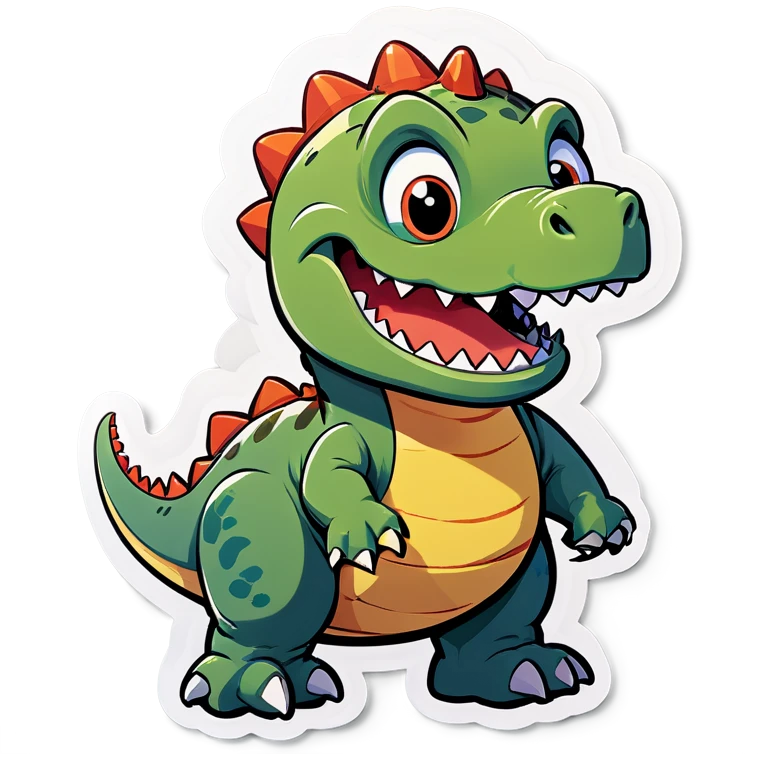 Dinosaur smiling emoji